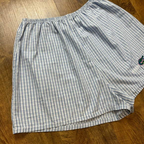 Vtg Y2K Florida Gators Boxer Shorts Sz S/M Blue White Stripe Plaid - Picture 5 of 9
